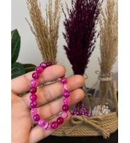 PEMBE AKİK DOĞAL TAŞ BİLEKLİK 8mm