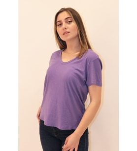 Rich Kadın Organik V Yaka T-shirt %100 Pamuk Tişört