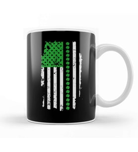 American Irish Flag Patriotic St Patrick s Day Kupa Bardak Porselen