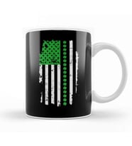 American Irish Flag Patriotic St Patrick s Day Kupa Bardak Porselen