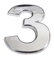 Cemax Krom Yapışkanlı 3 Rakamı 5 cm