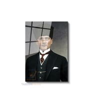Dikey Cam Tablo Salon Duvar Tablosu Dikey Cam Cam Ata 009 Yeni Ev Hediyesi Ofis Tablosu