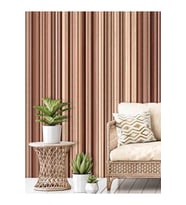 Dreamwall 3D Çizgili Desenli Silinebilir Sağlıklı Tekstil Duvar Kağıdı (Çok Renkli)