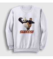 Presmono Unisex Beyaz Skadoosh Kung Fu Panda Sweatshirt 467101tt