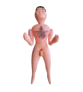 LilituShop 18 cm Titreşimli Penisli 2 İşlevli Realistik Suni Şişme Erkek Manken