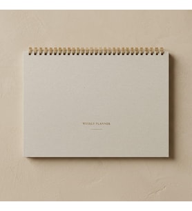 Paperto. 12 Aylık Spiralli Tarihsiz Haftalık Planlayıcı, A4 (21 × 29,7 cm), 52 Yaprak, 110 gr Ivory Kağıt, Haftalık Plan İngilizce