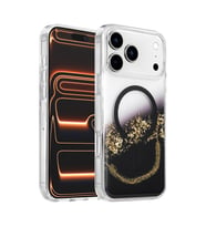 Onegif Apple iPhone 17 Pro Max Lotus Simli Magsafe Kapak - Siyah