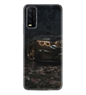 Vivo Y20 Kılıf Silikon Desen Özel Seri Black Car 1768