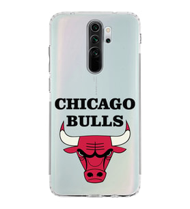 Xiaomi Redmi Note 8 Pro  Kamera Korumalı Kapak Chicago Bulls Tasarımlı Şeffaf  Kılıf