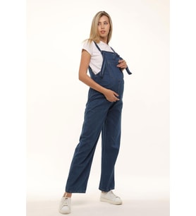Luvmabelly MYRA6152 Kot Hamile Salopet -Mavi