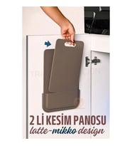 Transformacion 2 li Kesim Panosu Stantlı Yapışkanlı Kesim Tahtası LATTE Mikko Design 720998