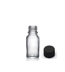 10ml şeffaf şişe düz kapaklı, 24 adet, cam şişe, esans şişesi, yağ şişesi, kozmetik şişesi