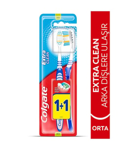 Extra Clean Dil Temizleyicili Arka Dişlere Uzanan Orta Diş Fırçası 2li