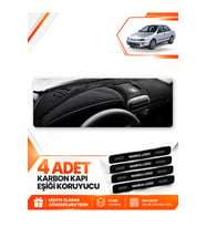 FIAT MAREA (1999-2007) AİRBAGLİ Uyumlu Ön Torpido Koruma Kılıfı Halısı - Siyah