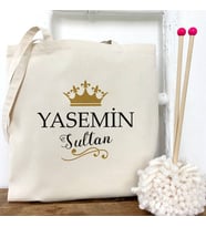 Kişiye Özel Sultanlara Yakışır Bez Çanta