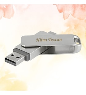 KİŞİYE ÖZEL İSİM BASKILI METAL KUTULU TYPE-C OTG USB BELLEK 2.0-32GB