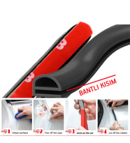 Contacall Otomobil Fitili İki Kapı Arası Fitili Orta Direk Fitili 2 Metre Kendinden Yapışkanlı Rüzgar Azaltıcı Fitil