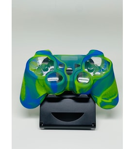 PS3 Joystick Silikon Kılıf Dualshock Koruyucu Kılıf Desenli Mavi Yeşil
