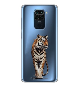 Xiaomi Redmi NOTE 9 Uyumlu Kaplan Tasarımlı Şeffaf Telefon Kılıfı