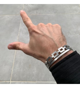 Çelik Bileklik Premium 316L 2 Li (Gümüş Gri)