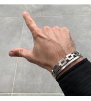 Çelik Bileklik Premium 316L 2 Li (Gümüş Gri)