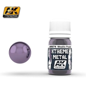AK 674 30 ml. Metalik Mor Rengi, Xtreme Metal Serisi Model Boyası