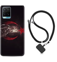 Vivo Y11S Y21S Y20 Y20S Y70 Kılıf Boyun Askılı Silikon Kurt ve Ay Yıldız 1403