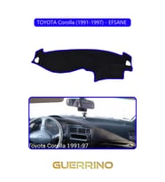 TOYOTA Corolla (1991-1997) - EFSANE TORPİDO KORUMA HALISI MAVİ KENAR