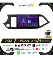 Kia Picanto 2011-2014 Model 2+64GB Android 13 Kablosuz Carplay Navigasyon Multimedya Sistemi