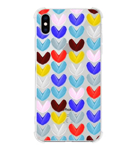 PrintiFy Apple iPhone XS Uyumlu Water Color 1 Baskılı Şeffaf Köşe Korumalı Antişok Kılıf