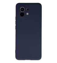Newface Xiaomi Mi 11 Kılıf Nano içi Kadife Silikon - Lacivert