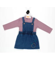 KD21194 Kız Bebek Jile Sweatshirt Takım 6-9/9-12/18-24/24-36 Ay (Lila)