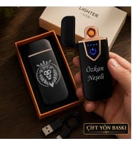 Kişiye Özel 5 Farklı Tasarım Seçeneğiyle Aslan Logolu Usb Şarjlı Çakmak - Hemen Kargo