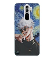 Xiaomi Redmi Note 8 PRO Uyumlu Satoru Gojo Tasarımlı Şeffaf Telefon Kılıfı