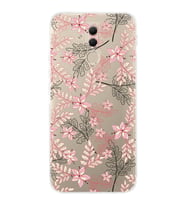 PrintiFy Huawei Mate 20 Lite Uyumlu Kamera Korumalı Floral Kırmızı Tasarımlı Şeffaf Silikon Kılıf