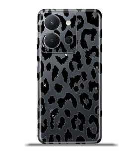 Vivo Y36 Kapak HD Renkli Dizayn Silikon Kılıf - Siyah Leopar