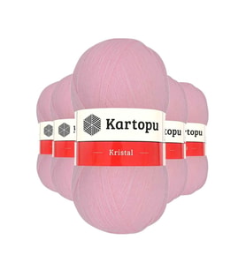 Northcity Kristal Çift Katlı El Örgü İpi Bebe Pembe (5'li) - İpeksi Doku & Kolay Örgü