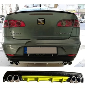 Seat Cordoba Sarı Difüzör Çiftli Yuvarlak Egzoz Görünümlü D Tip Difizör