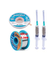 Flux Lehim Toplama,lehim Emme Fitili 2,5mm Ve Lehim Teli Mechanic 63sn/37pb 40gr 03mm 4in1st02