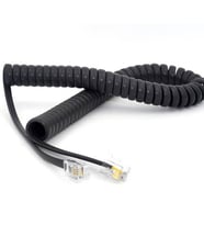 KAREL TİPİ TELEFON SPRAL AHİZE KABLOSU SİYAH 10LU PAKET