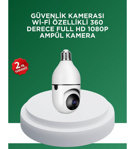 Northcity 1080P Gece Görüşlü Ampul Güvenlik Kamerası – Kablolu ve Kablosuz Seçenekli