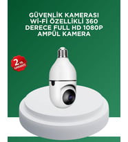 Northcity 1080P Gece Görüşlü Ampul Güvenlik Kamerası – Kablolu ve Kablosuz Seçenekli