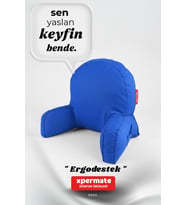 Kolçaklı TV Yastığı Okuma Yastığı Sırt Destek Yastığı Fermuarlı Yastık (Bej)
