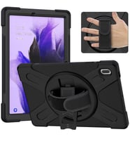 Samsung Galaxy Tab S7 FE LTE T737 T736 T733 T730 Kılıf Defender Askılı Zırhlı Ta (Siyah)