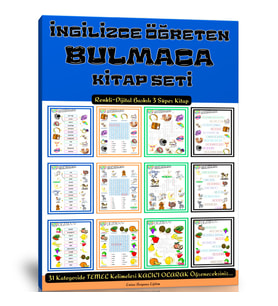 İngilizce Öğreten Bulmaca Kitabı (3 Kitaplık Süper Set)