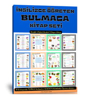 İngilizce Öğreten Bulmaca Kitabı (3 Kitaplık Süper Set)