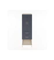 Hyperion Dolap 3 Raflı 2 Çekmeceli 2 Kapaklı 60x44x195 Aytaşı-Antrasit