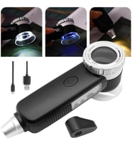 Texta TH-8019 30X Ayarlanabilir Çoklu Işıklı USB Şarjlı El Büyüteci