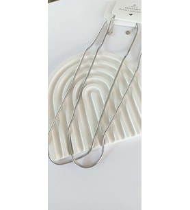 Silver Renk Boru İtalyan Zincir (45+5 cm)