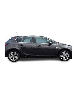 Opel Astra J Hb Krom Cam Çerçeve Seti 12 Parça 2009 2015 Paslanmaz Çelik Krom Cam Çıtası
